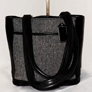 Coach Vintage 6127 Bleecker Tweed & Leather Tote Bag